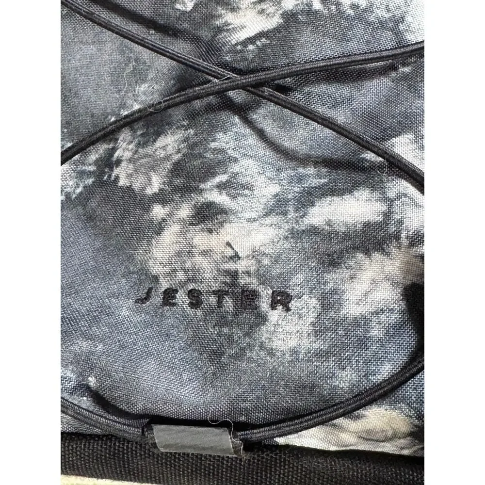 The North Face Jester Backpack Gray & White Tie Dye Marble Print SEE NOTE
